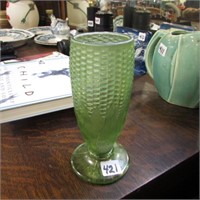 DEPRESSION CORN GLASS  6 1/2" HIGH