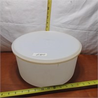 LARGE WHITE TUPPERWARE W/ LID . NO HOLES