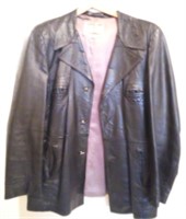 D - CABRETTA LEATHER JACKET SIZE 44 REG (H4)