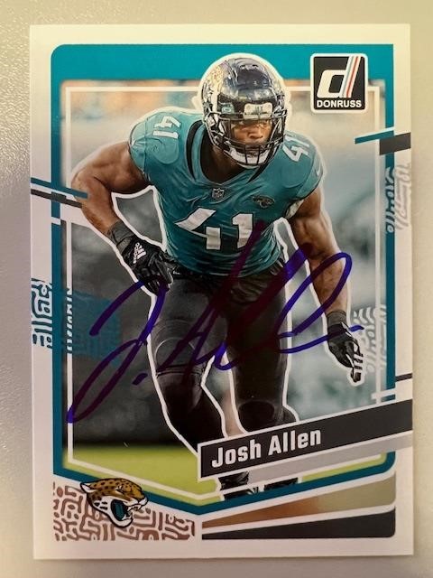 Jaguars Josh Allen Signed Card with COA