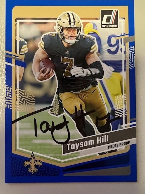 Saints Taysom Hill Signed Card with COA