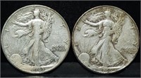 1943 & 1946 Walking Liberty Silver Half Dollars
