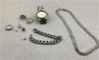 Lot of Costume Jewelry Watch  Rings  Neckless