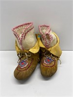 Adult moccasins wool lined 9 inch foot