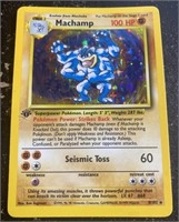 VINTAGE POKEMON MACHAMP HOLO CARD / SHIPS