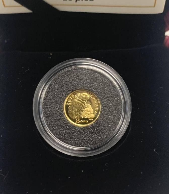 2015 Canada 25 Cent Pure Gold Coin