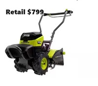 RYOBI Battery Powered Rear Tine Tiller (Tool Only)