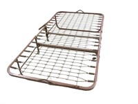 Vintage Metal Bed Frame with Woven Wire Springs