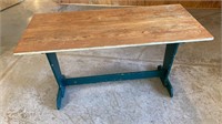 Old Pine top Table w/ Painted Legs, 24”x48”
