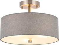 Ludil 3-Light 13 Semi Flush  Nickel+Grey