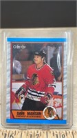 Signed 1988-89 O-Pee-Chee Dave Manson Card.