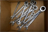 BOX OF ASST METRIC RATCHET WRENCHES