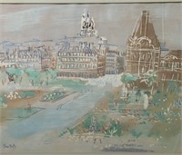 Jean Dufy (Fr 1888-1964) Orig Watercolor Gouache