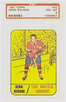 1967 Topps Hockey #72 Henri Richard PSA 8 NM-MT