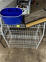 Small shoe rack, misc items