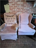 Upholstered Swivel Rocker & Wingback Chair