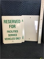 Metal Parking Signs Lot of 9 Back Side Clean for