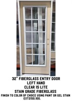 32" LH Fiberglass Entry Door