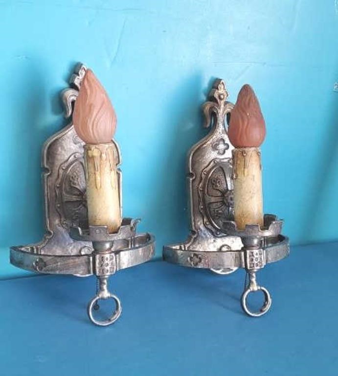 Pair of vintage wall sconces