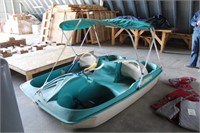 Sun Dolphin 4 Seat Paddle Boat with Canopy