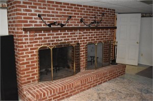 Basement fireplace