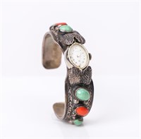 Jewelry Sterling Silver Watch Cuff Bracelet