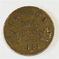 1933 Canada One Cent Coin