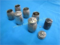 6 individual salts (1 marked sterling)