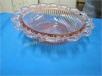 Pink Depression Old Colony Open Lace 9.5" bowl