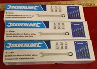 Combination Wrench Ratchet Set Lot of 3 New in Box