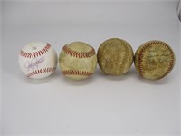 (4) Autographed Baseball's