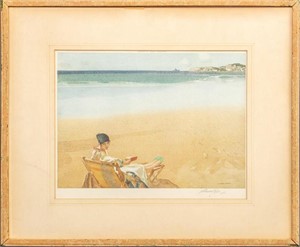 W. Russell Flint "The Green Slippers" Lithograph