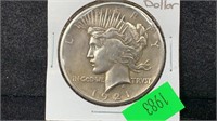 Key 1921 Silver Peace Dollar