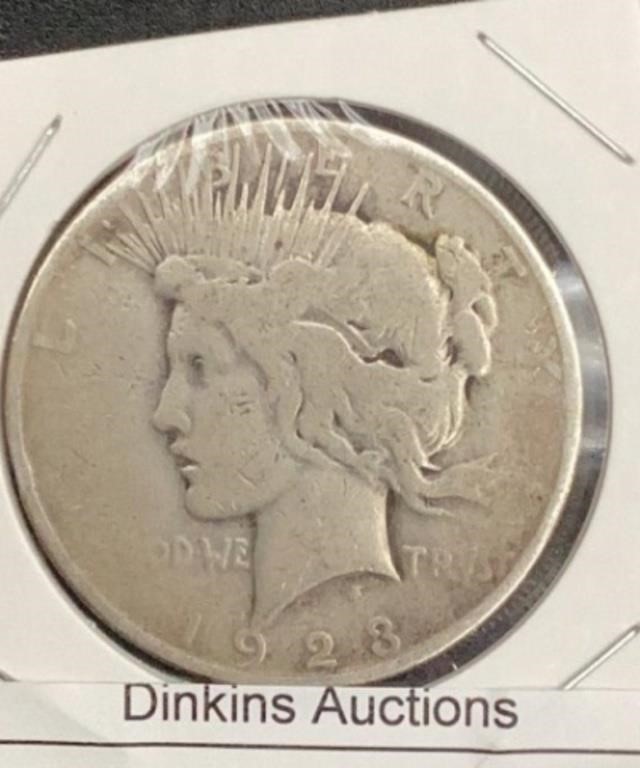 1923 peace dollar silver coin