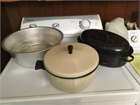 Bean breaking pan, Turkey roaster, stock pot