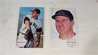 2 1964 Topps Giant Baseball Cards #22 & 23