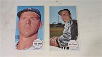 2 1964 Topps Giant Baseball Cards #24 & 28
