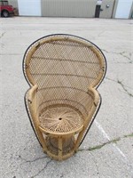 Vintage Wicker Kids Peacock Chair