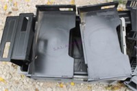 Lot of Black Plastic Stacking Paper Trays Etc