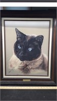 "Munchkin" Framed Cat Print 26" x 22"