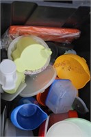 Bin of Various Tupperware & Misc. Containers