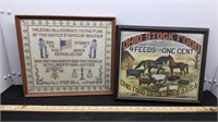 Cross Stitch Framed & Ohio Stock Feeds