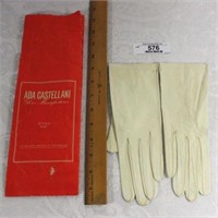 Vintage Ladies Ada Castellanie Leather Gloves