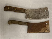 2 Vintage Meat Cleavers