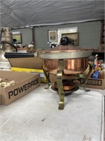 copper and brass chafing pan