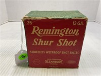 25 ROUNDS OF REMINGTON SHUR SHOT 12 GAUGE SHOTGUN