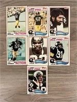 Assorted 1982 Topps Steelers Cards