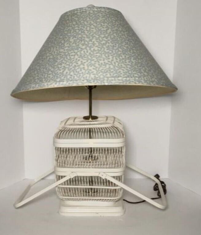 Unique Basket Lamp with Shade