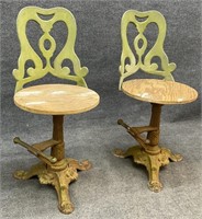 Ice Cream Parlor Chairs Iron Antique