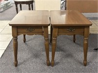 Pair Vintage 1 Drawer Mersman End Tables